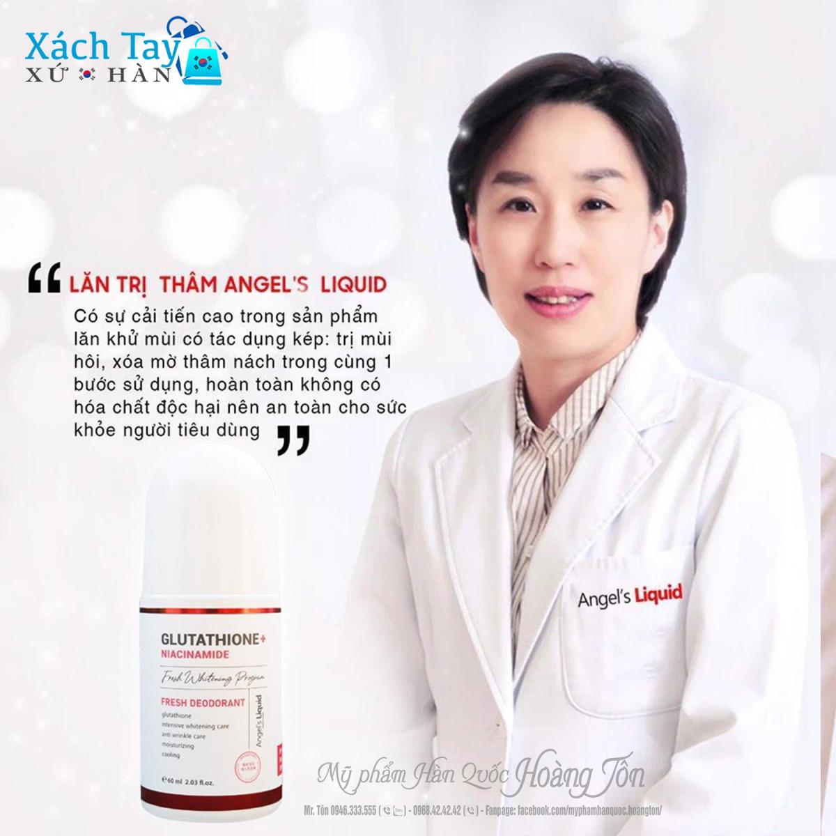 lăn nách glutathione cách dùng khử mùi, trị thâm Hàn Quốc Lăn khử mùi Glutathione Fresh